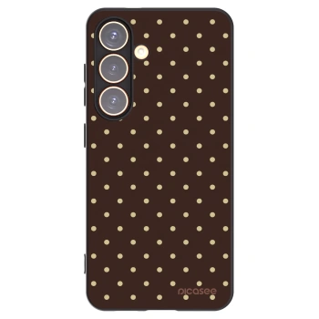 Picasee silikonový černý obal pro Samsung Galaxy S24 S921B 5G - Vanilla Dots & Chocolate
