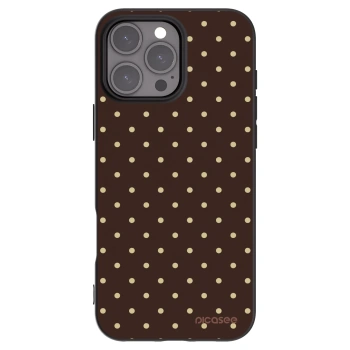 Picasee silikonový černý obal pro Apple iPhone 16 Pro Max - Vanilla Dots & Chocolate