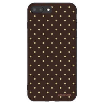 Picasee silikonový černý obal pro Apple iPhone 8 Plus - Vanilla Dots & Chocolate