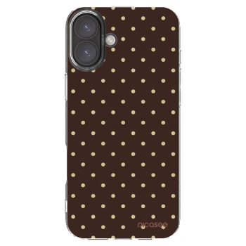 Picasee silikonový průhledný obal pro Apple iPhone 16 Plus - Vanilla Dots & Chocolate