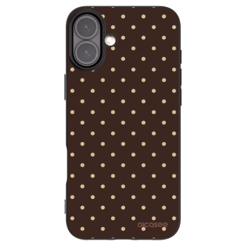 Picasee silikonový černý obal pro Apple iPhone 16 Plus - Vanilla Dots & Chocolate