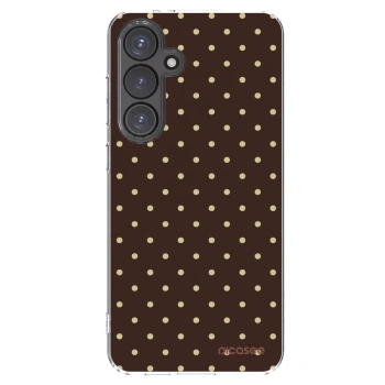 Picasee silikonový průhledný obal pro Samsung Galaxy S24 FE S721B - Vanilla Dots & Chocolate