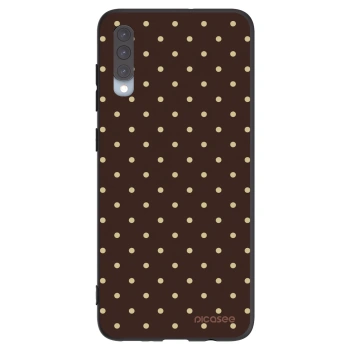 Picasee silikonový černý obal pro Samsung Galaxy A70 A705F - Vanilla Dots & Chocolate