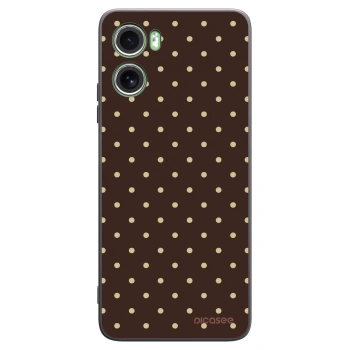 Picasee silikonový černý obal pro Motorola Moto G06 - Vanilla Dots & Chocolate