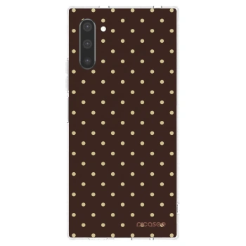 Picasee silikonový průhledný obal pro Samsung Galaxy Note 10 N970F - Vanilla Dots & Chocolate
