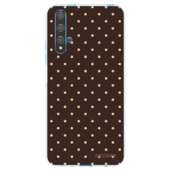 Picasee silikonový průhledný obal pro Huawei Nova 5T - Vanilla Dots & Chocolate