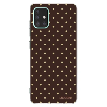 Picasee silikonový průhledný obal pro Samsung Galaxy A51 A515F - Vanilla Dots & Chocolate