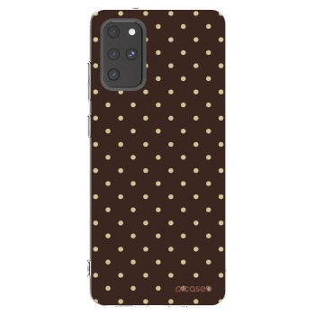 Picasee silikonový průhledný obal pro Samsung Galaxy S20+ G985F - Vanilla Dots & Chocolate