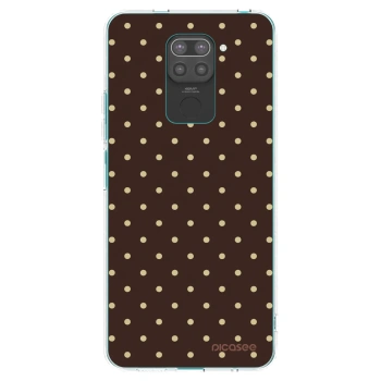 Picasee silikonový černý obal pro Xiaomi Redmi Note 9 - Vanilla Dots & Chocolate