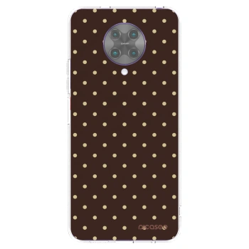 Picasee silikonový průhledný obal pro Xiaomi Poco F2 Pro - Vanilla Dots & Chocolate