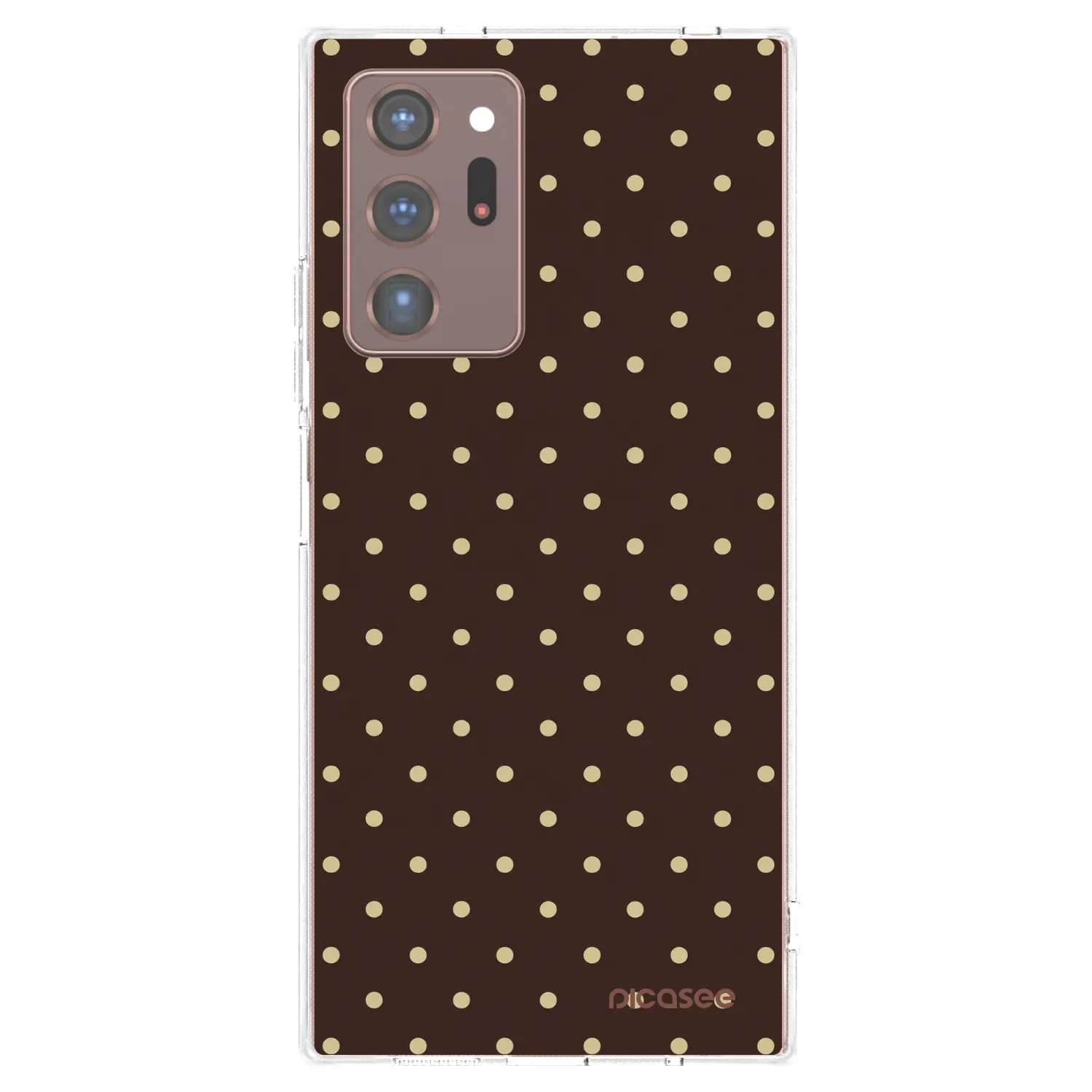 Picasee silikonový průhledný obal pro Samsung Galaxy Note 20 Ultra - Vanilla Dots & Chocolate
