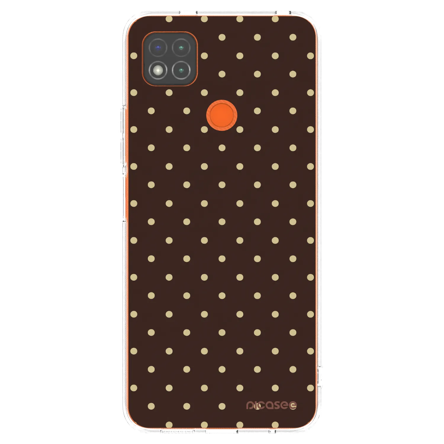 Picasee silikonový průhledný obal pro Xiaomi Redmi 9C - Vanilla Dots & Chocolate