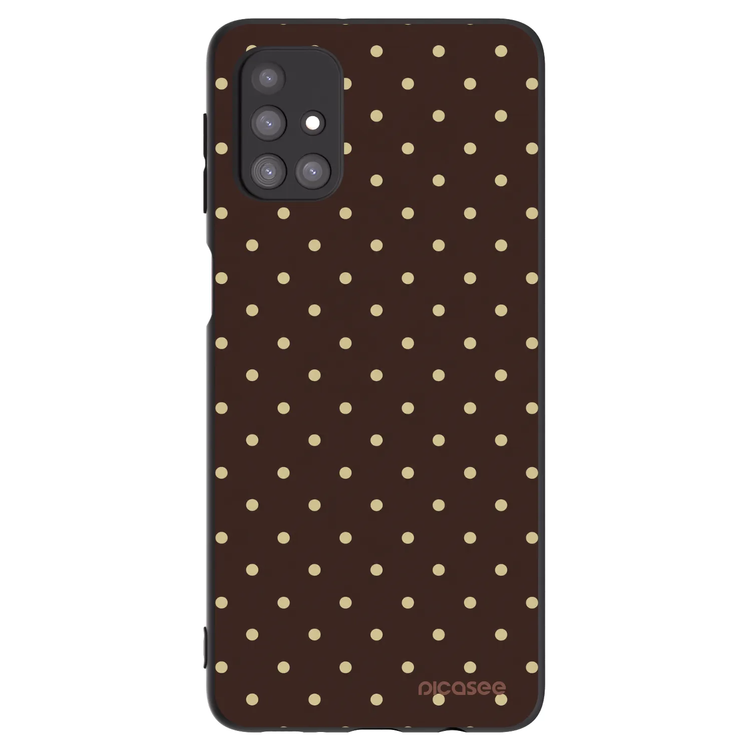 Picasee silikonový černý obal pro Samsung Galaxy M31s - Vanilla Dots & Chocolate