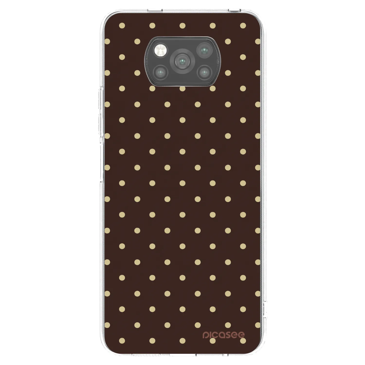 Picasee silikonový černý obal pro Xiaomi Poco X3 - Vanilla Dots & Chocolate
