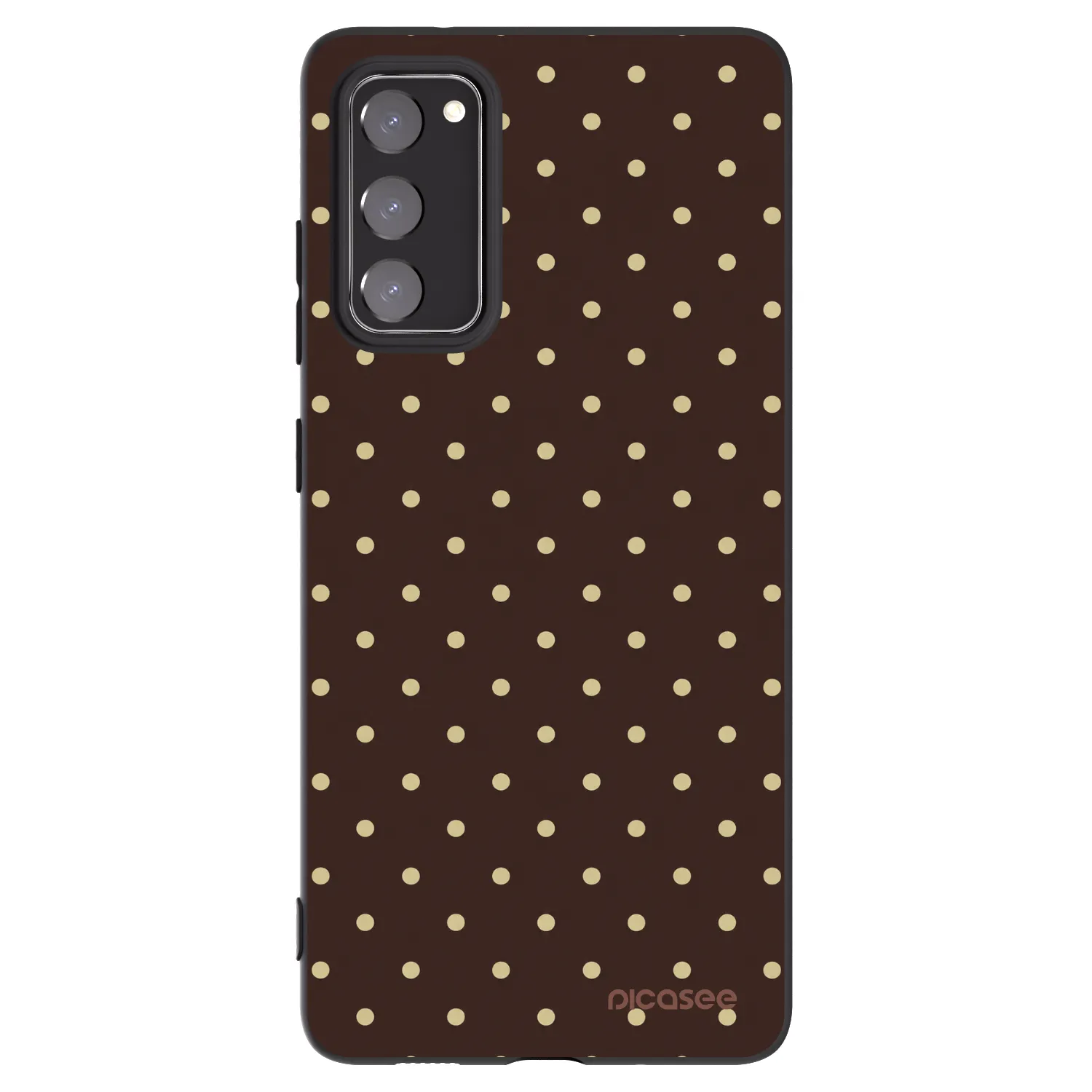 Picasee silikonový černý obal pro Samsung Galaxy S20 FE - Vanilla Dots & Chocolate