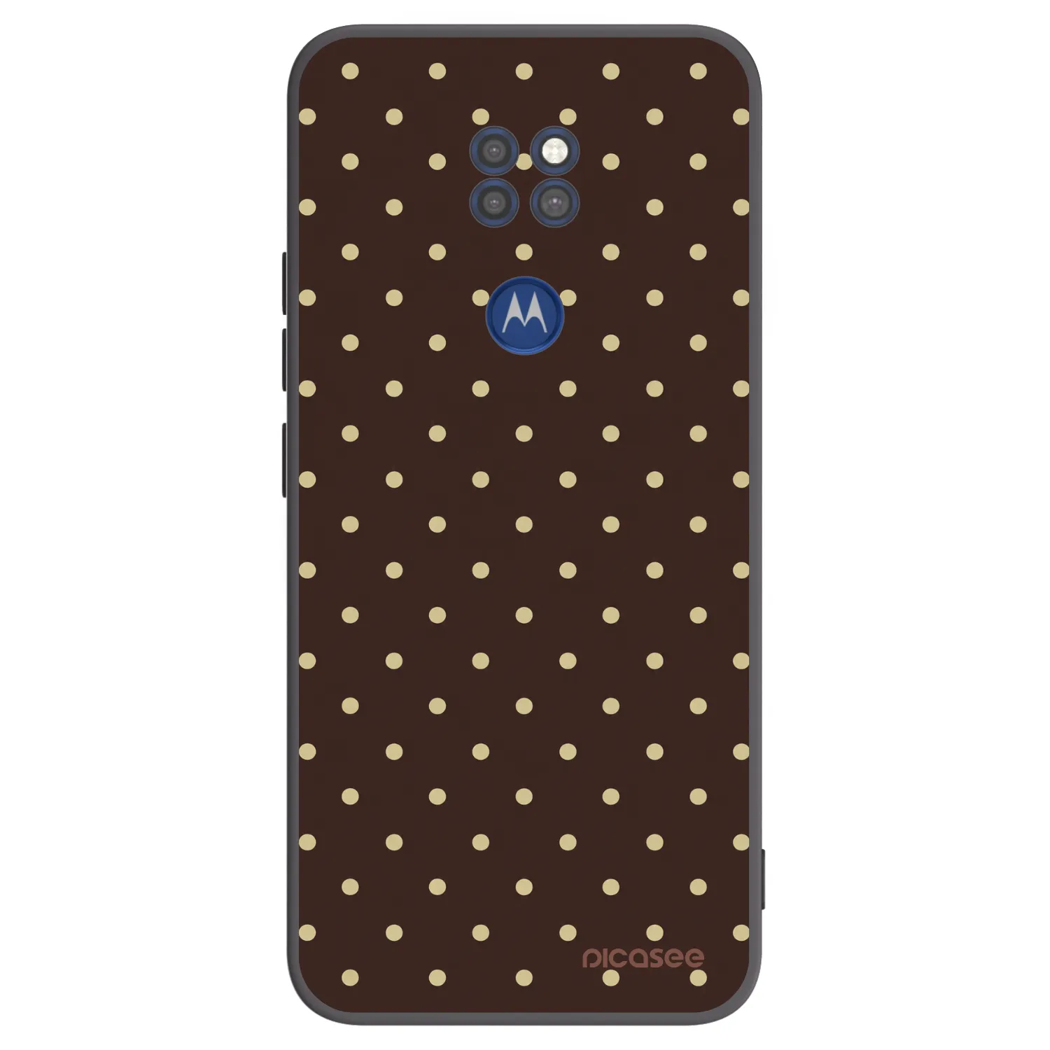 Picasee silikonový černý obal pro Motorola Moto G9 Play - Vanilla Dots & Chocolate