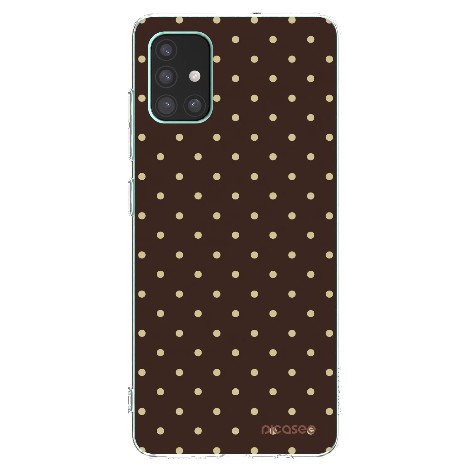 Picasee silikonový průhledný obal pro Samsung Galaxy M51 M515F - Vanilla Dots & Chocolate