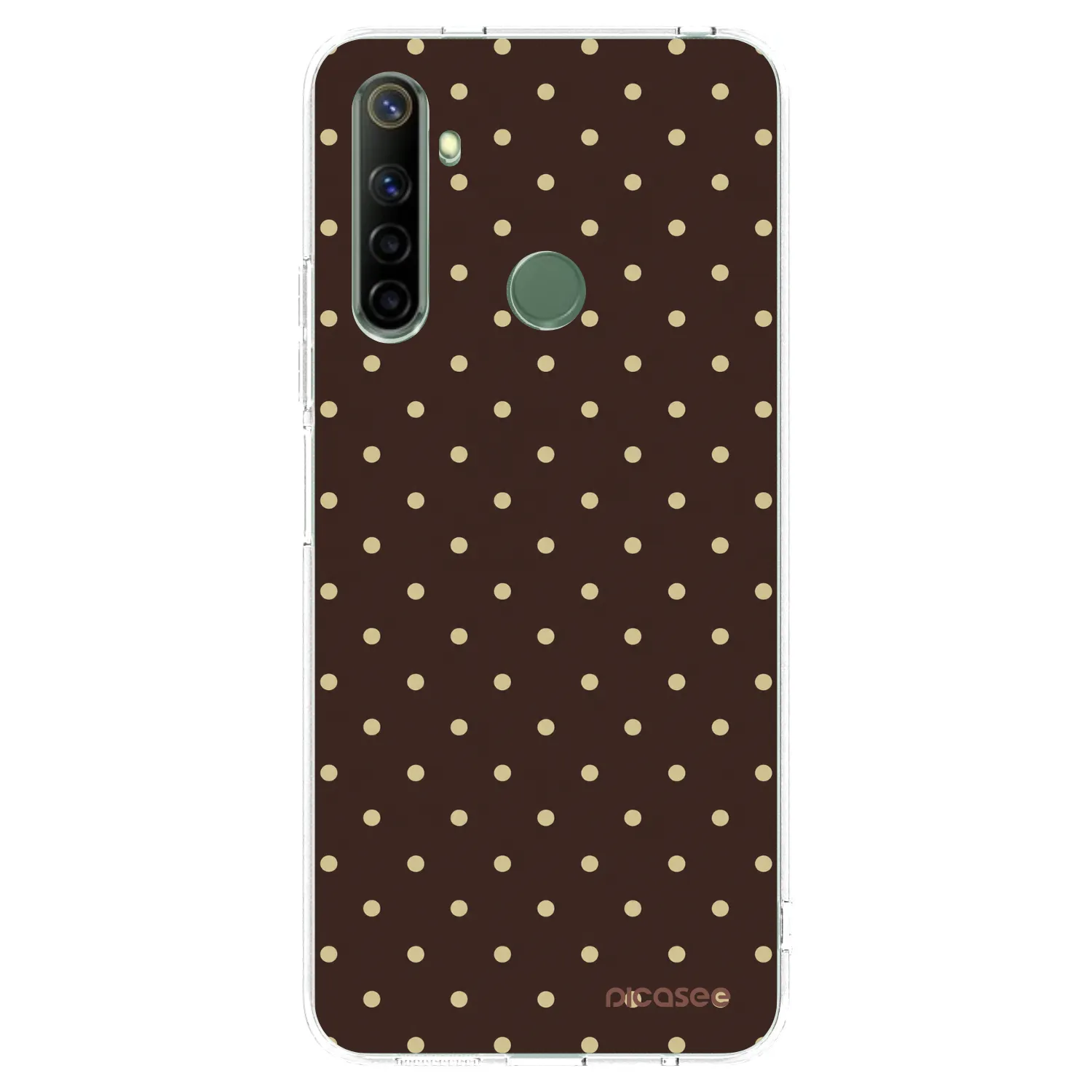 Picasee silikonový průhledný obal pro Realme 6i - Vanilla Dots & Chocolate