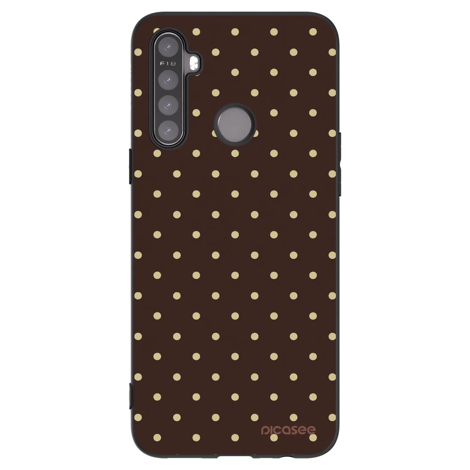 Picasee silikonový černý obal pro Realme 5 - Vanilla Dots & Chocolate