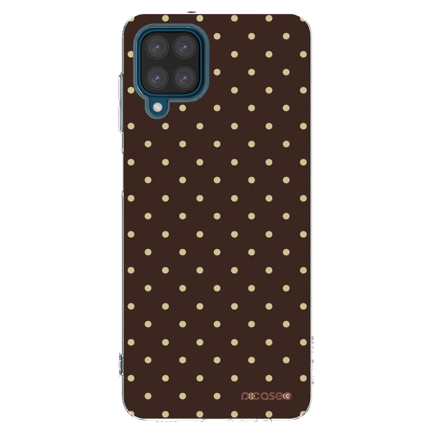 Picasee silikonový průhledný obal pro Samsung Galaxy A12 A125F - Vanilla Dots & Chocolate