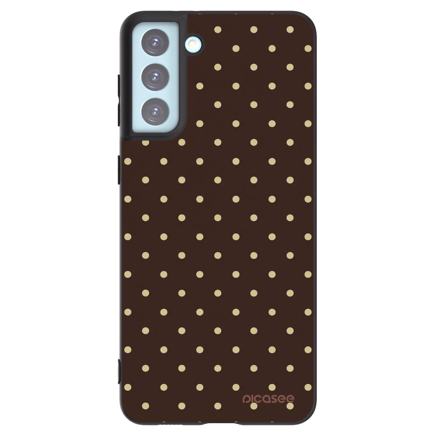 Picasee silikonový černý obal pro Samsung Galaxy S21+ 5G G996F - Vanilla Dots & Chocolate