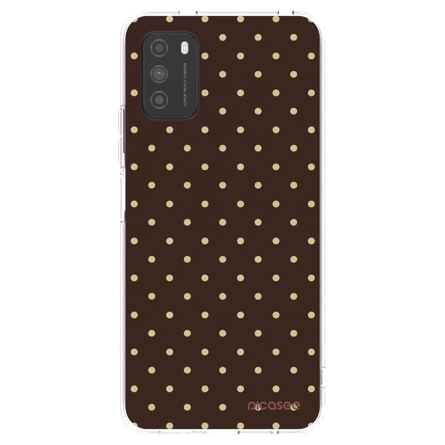 Picasee silikonový průhledný obal pro Xiaomi Poco M3 - Vanilla Dots & Chocolate