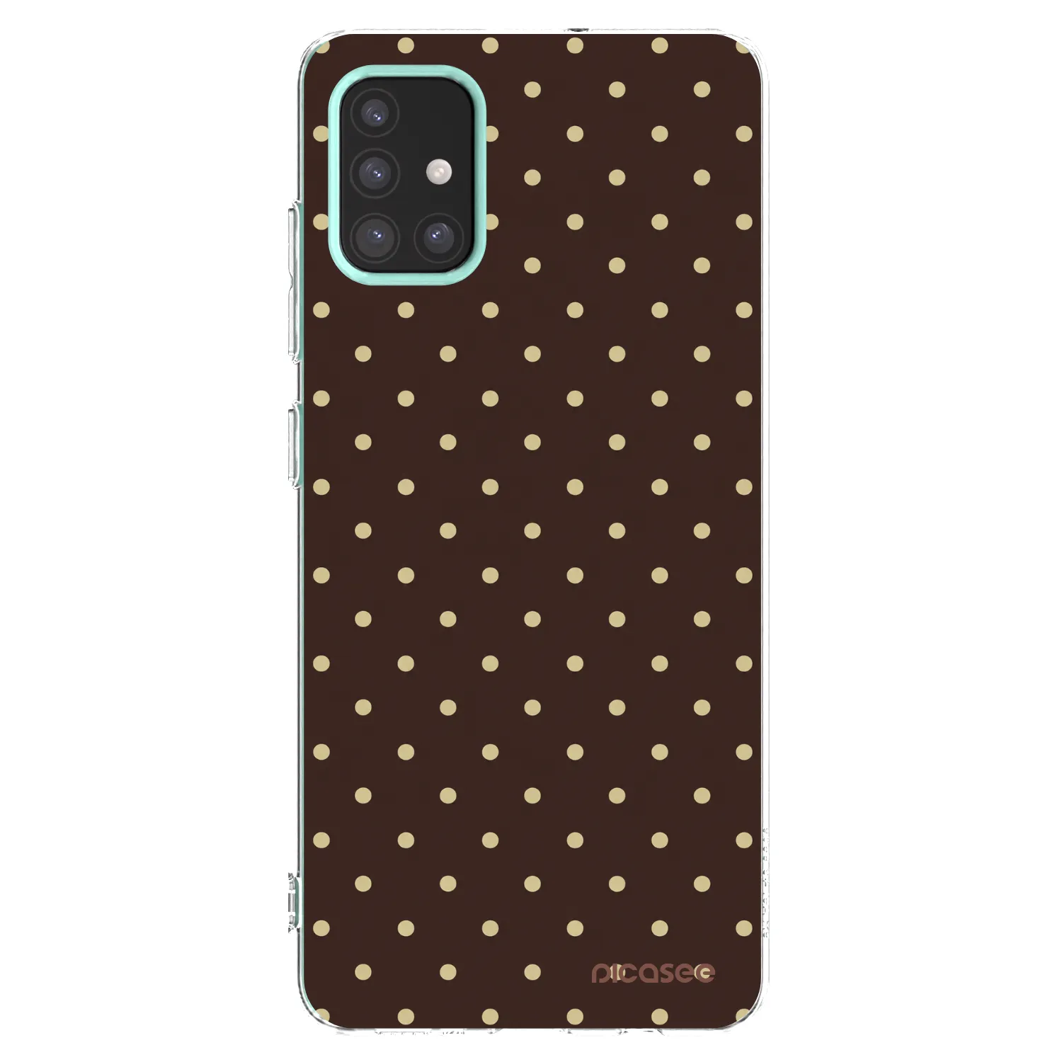 Picasee silikonový průhledný obal pro Samsung Galaxy M31s - Vanilla Dots & Chocolate