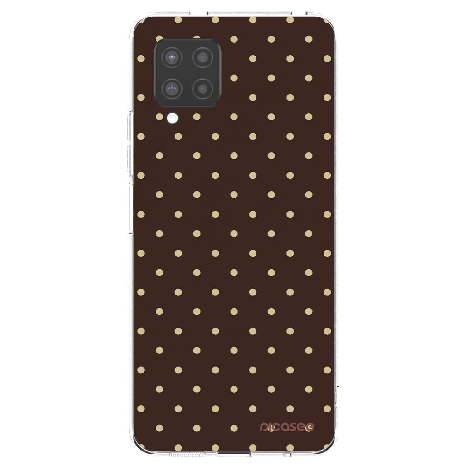 Picasee silikonový průhledný obal pro Samsung Galaxy A42 A426B - Vanilla Dots & Chocolate