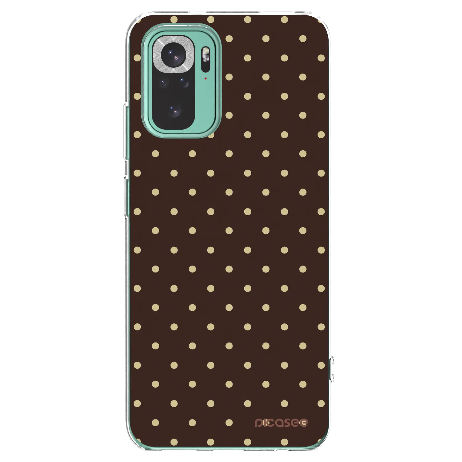 Picasee silikonový průhledný obal pro Xiaomi Redmi Note 10 Pro - Vanilla Dots & Chocolate
