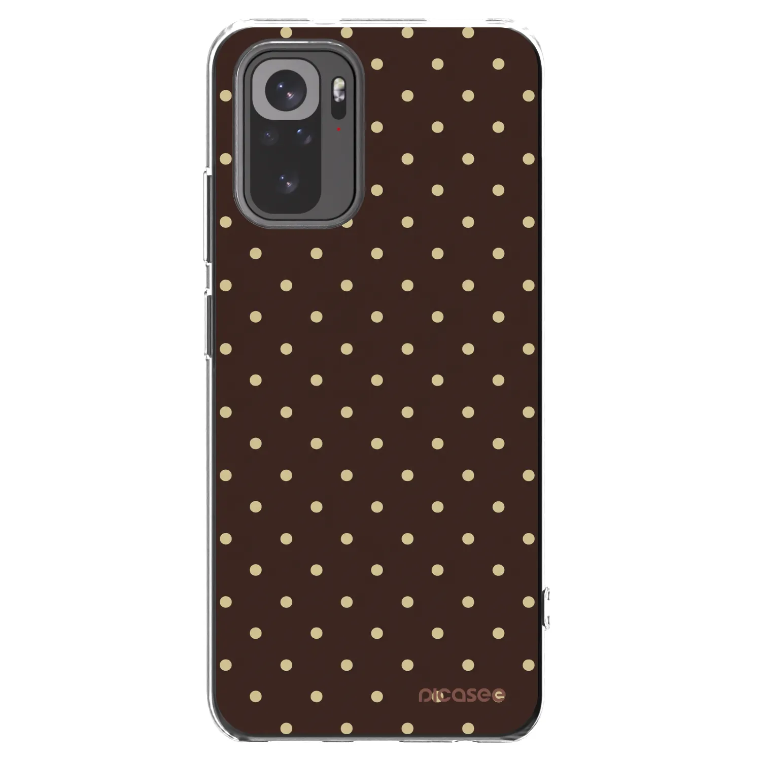 Picasee silikonový průhledný obal pro Xiaomi Redmi Note 10S - Vanilla Dots & Chocolate