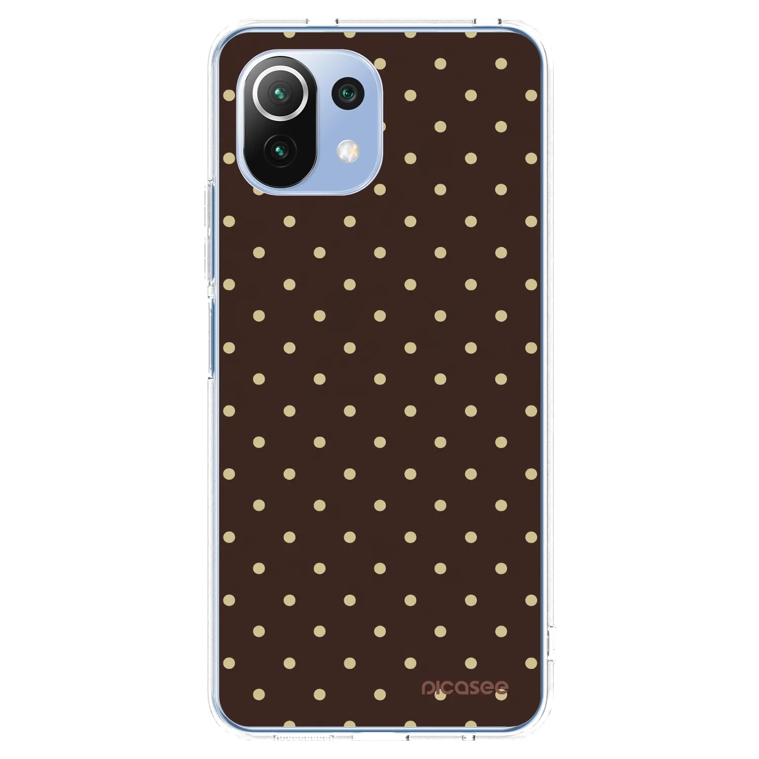 Picasee silikonový průhledný obal pro Xiaomi Mi 11 Lite - Vanilla Dots & Chocolate