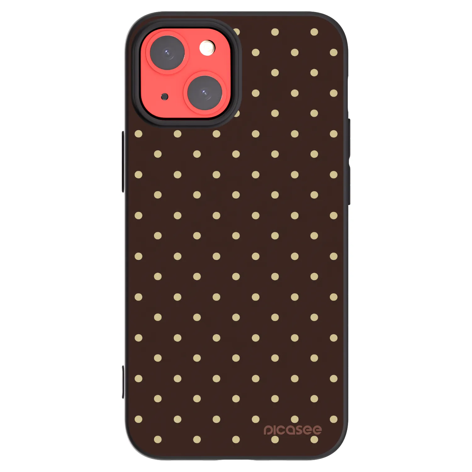 Picasee silikonový černý obal pro Apple iPhone 13 mini - Vanilla Dots & Chocolate