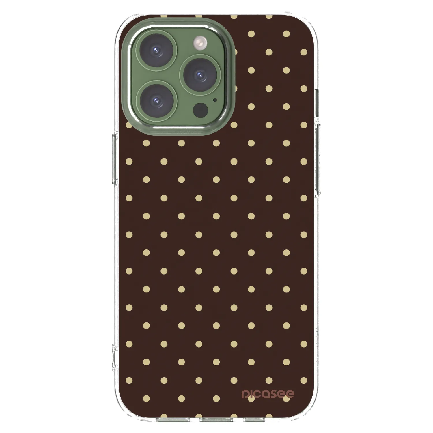 Picasee silikonový průhledný obal pro Apple iPhone 13 Pro - Vanilla Dots & Chocolate