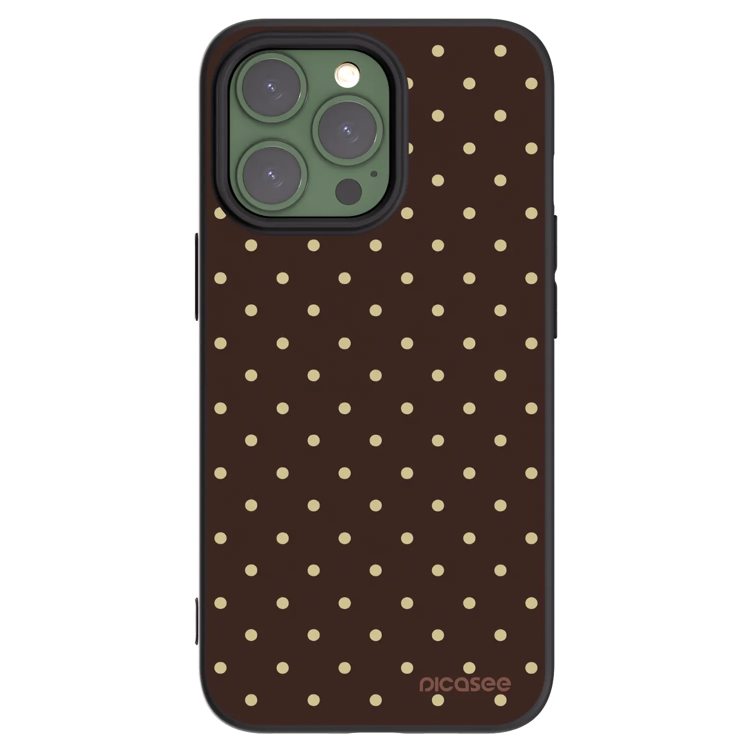 Picasee silikonový černý obal pro Apple iPhone 13 Pro - Vanilla Dots & Chocolate
