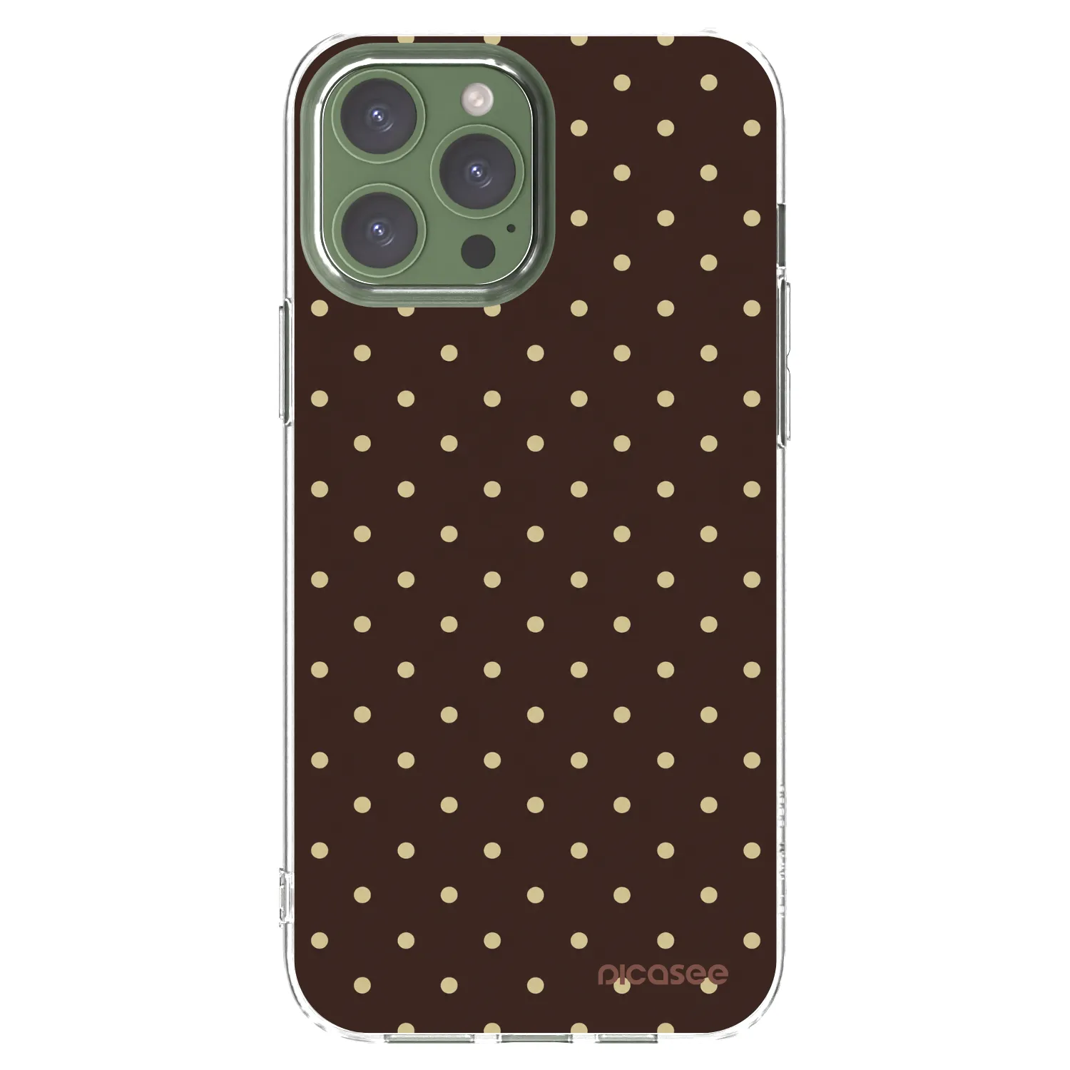 Picasee silikonový průhledný obal pro Apple iPhone 13 Pro Max - Vanilla Dots & Chocolate
