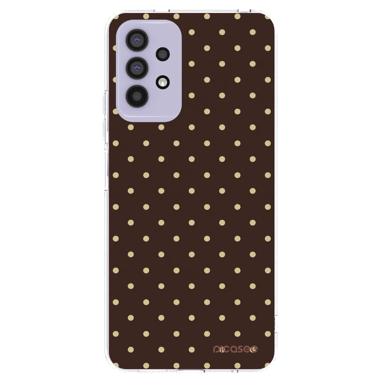Picasee silikonový průhledný obal pro Samsung Galaxy A32 4G SM-A325F - Vanilla Dots & Chocolate