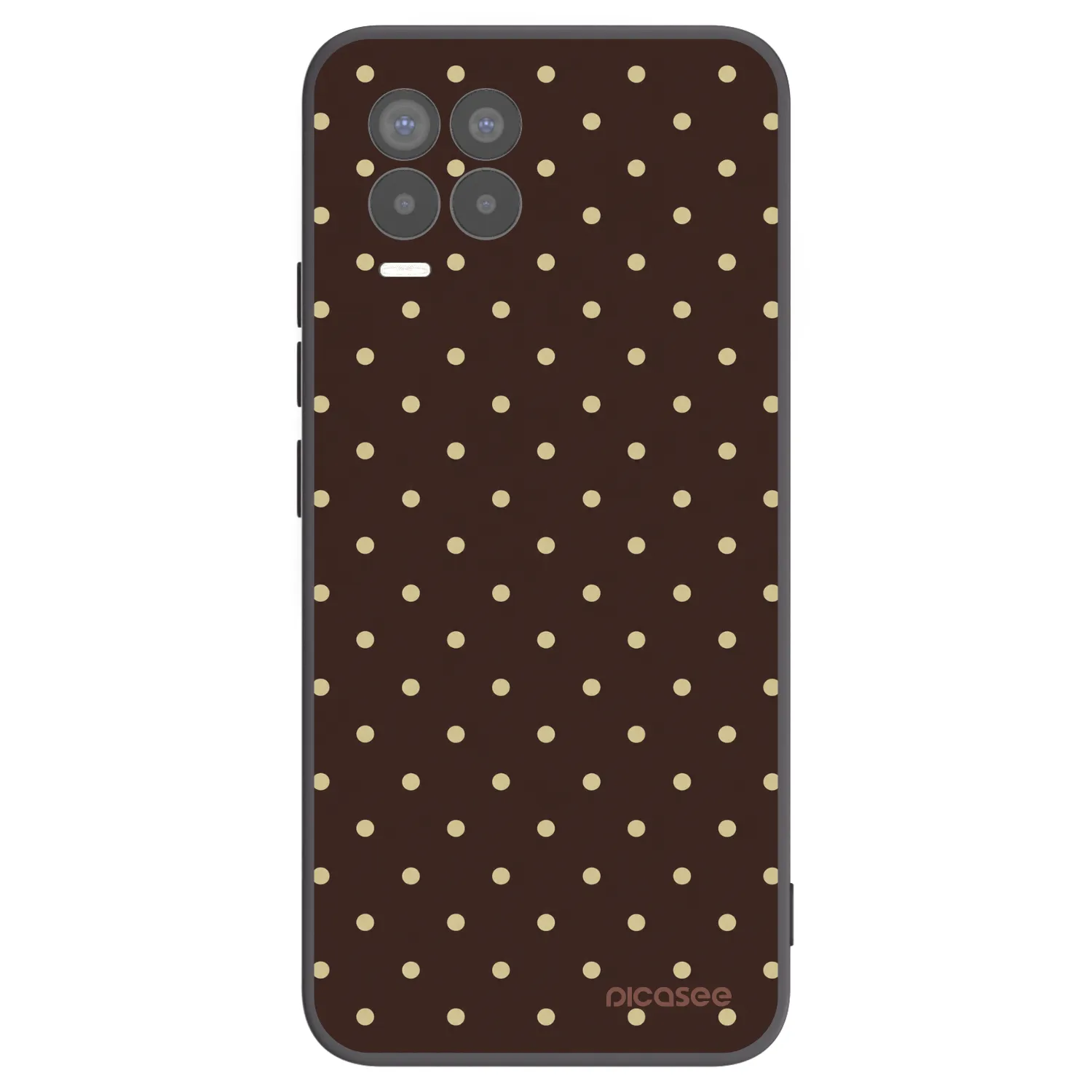 Picasee silikonový černý obal pro Realme 8 Pro - Vanilla Dots & Chocolate