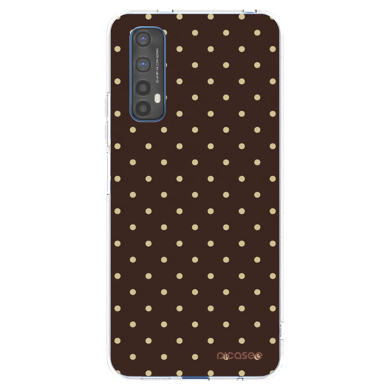 Picasee silikonový průhledný obal pro Realme 7 - Vanilla Dots & Chocolate