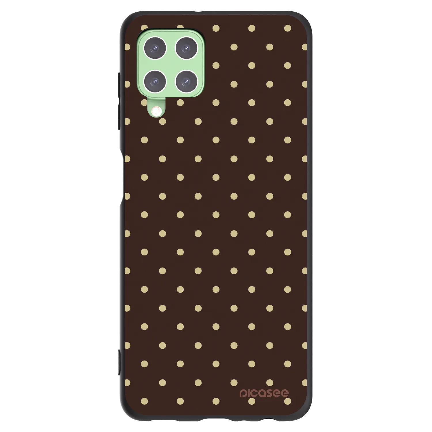 Picasee silikonový černý obal pro Samsung Galaxy A22 A225F 4G - Vanilla Dots & Chocolate