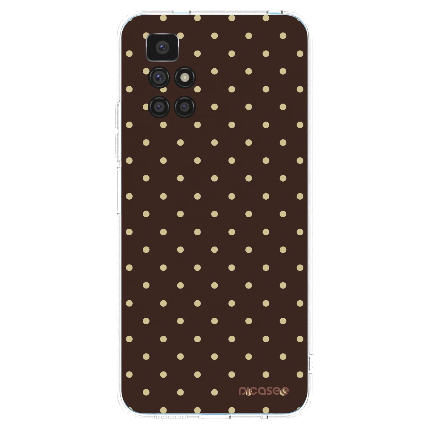 Picasee silikonový průhledný obal pro Xiaomi Redmi 10 - Vanilla Dots & Chocolate