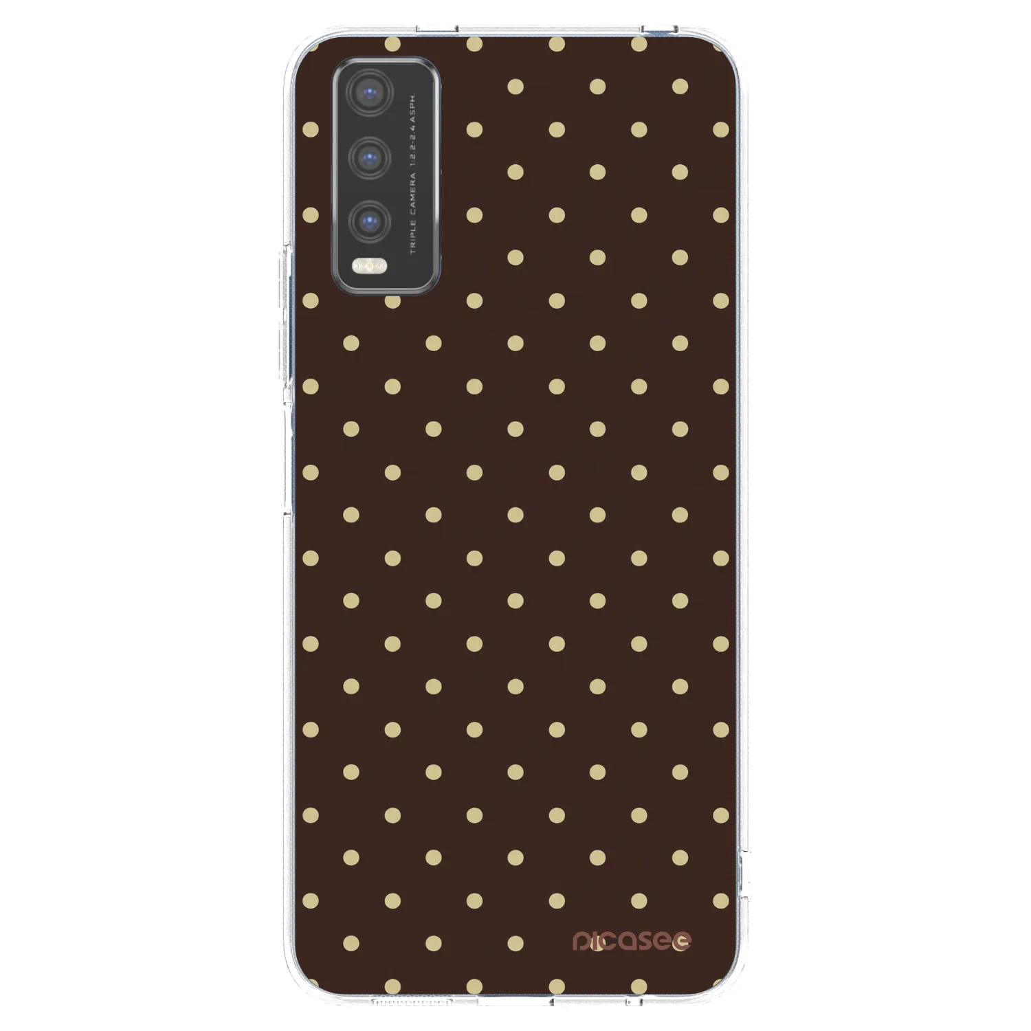Picasee silikonový průhledný obal pro Vivo Y20s - Vanilla Dots & Chocolate
