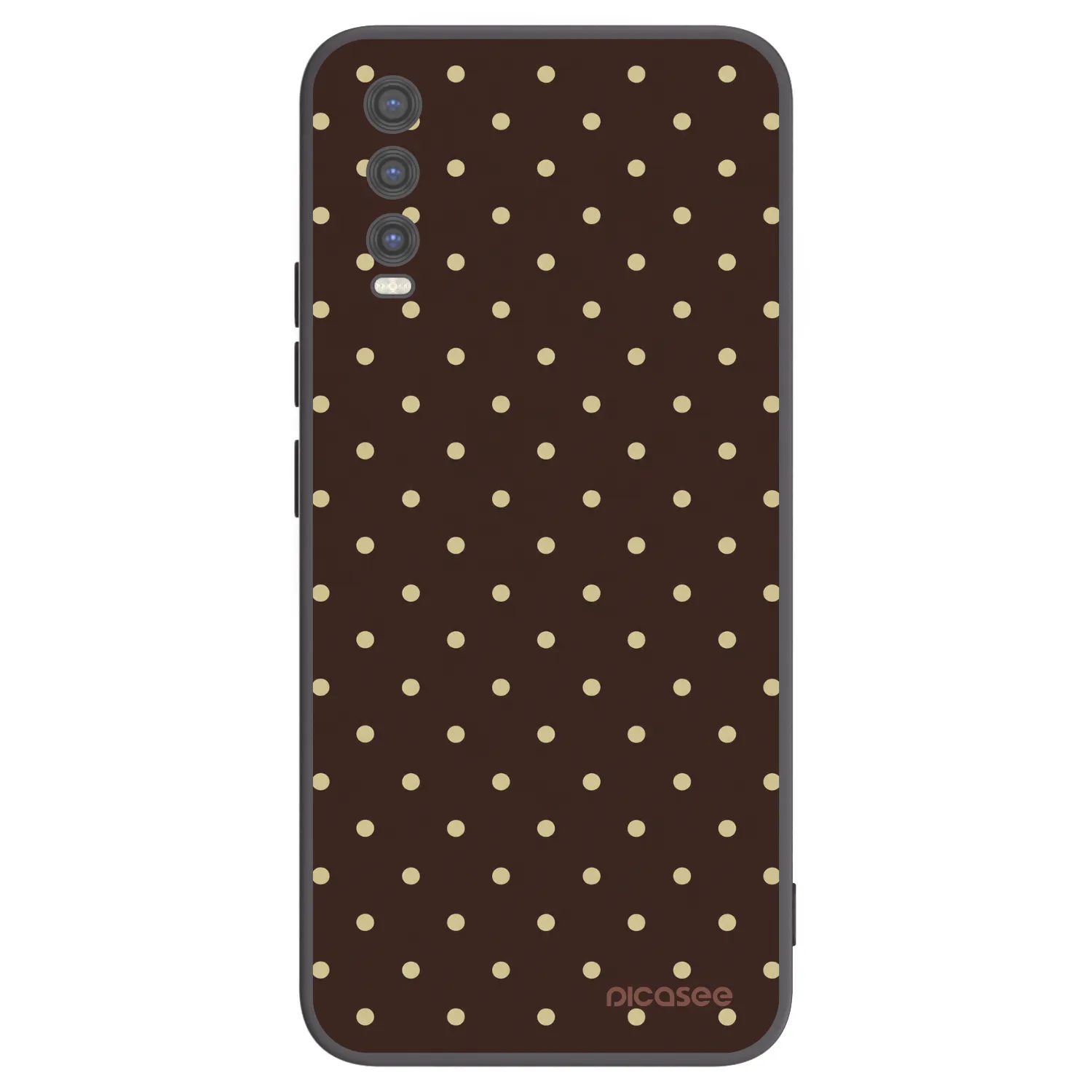 Picasee silikonový černý obal pro Vivo Y20s - Vanilla Dots & Chocolate