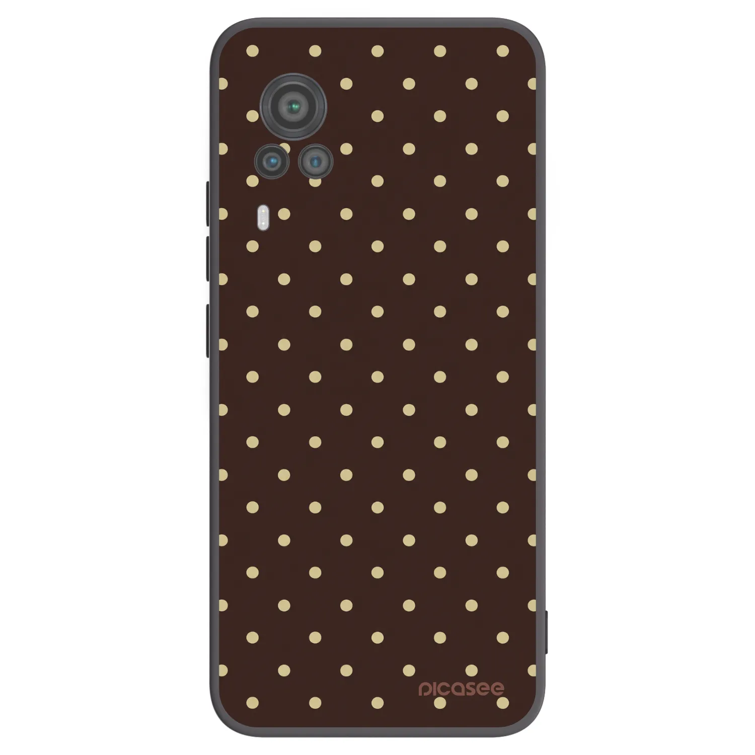 Picasee silikonový černý obal pro Vivo X60 Pro 5G - Vanilla Dots & Chocolate