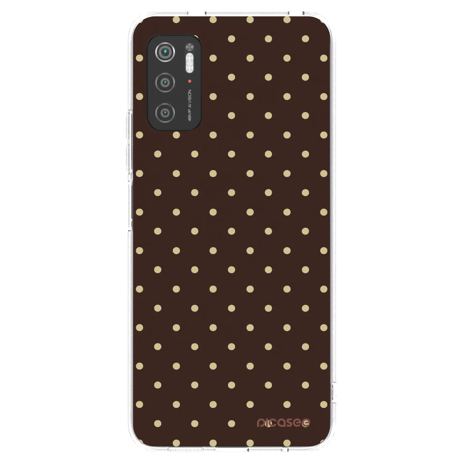 Picasee silikonový průhledný obal pro Xiaomi Poco M3 Pro 5G - Vanilla Dots & Chocolate