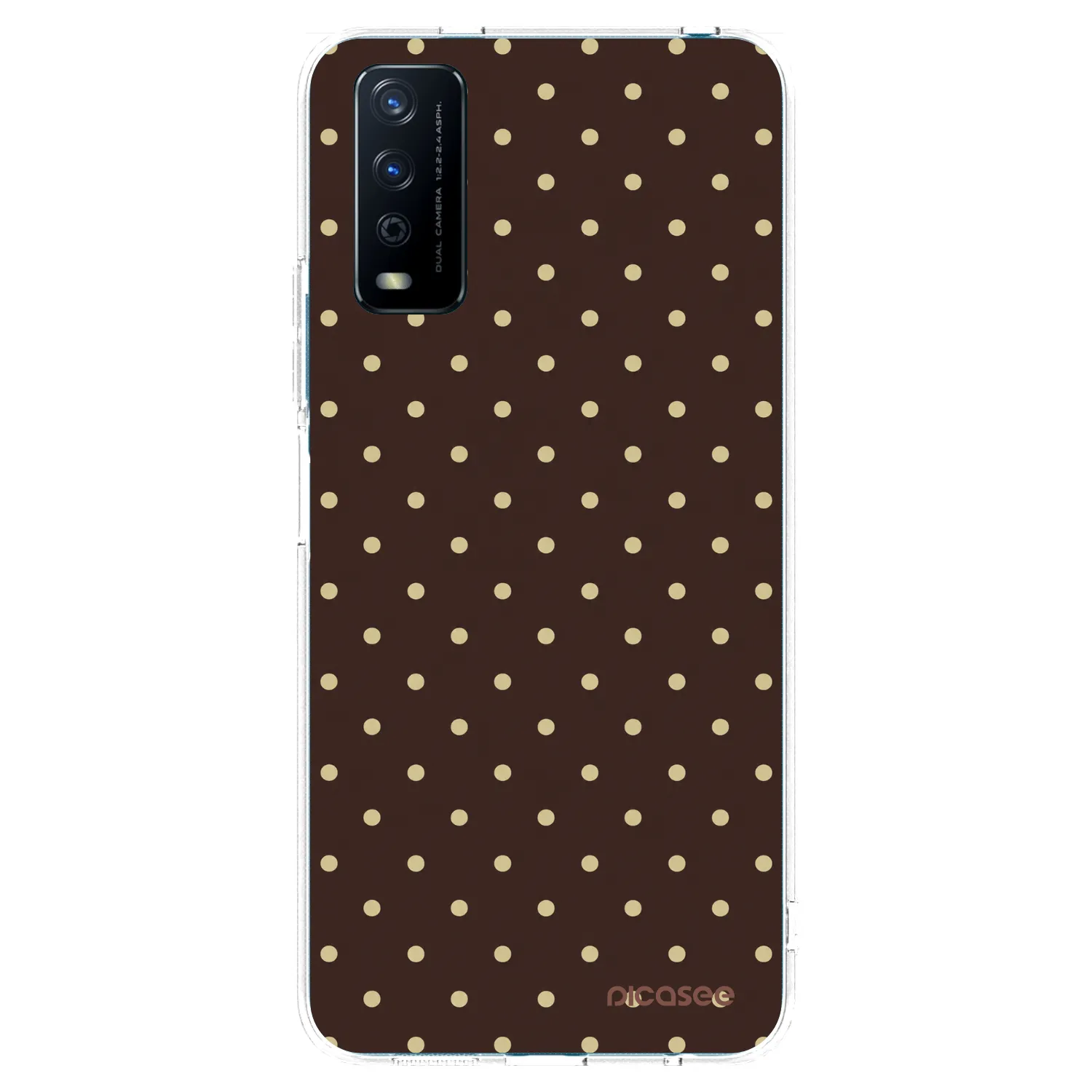 Picasee silikonový průhledný obal pro Vivo Y11s - Vanilla Dots & Chocolate