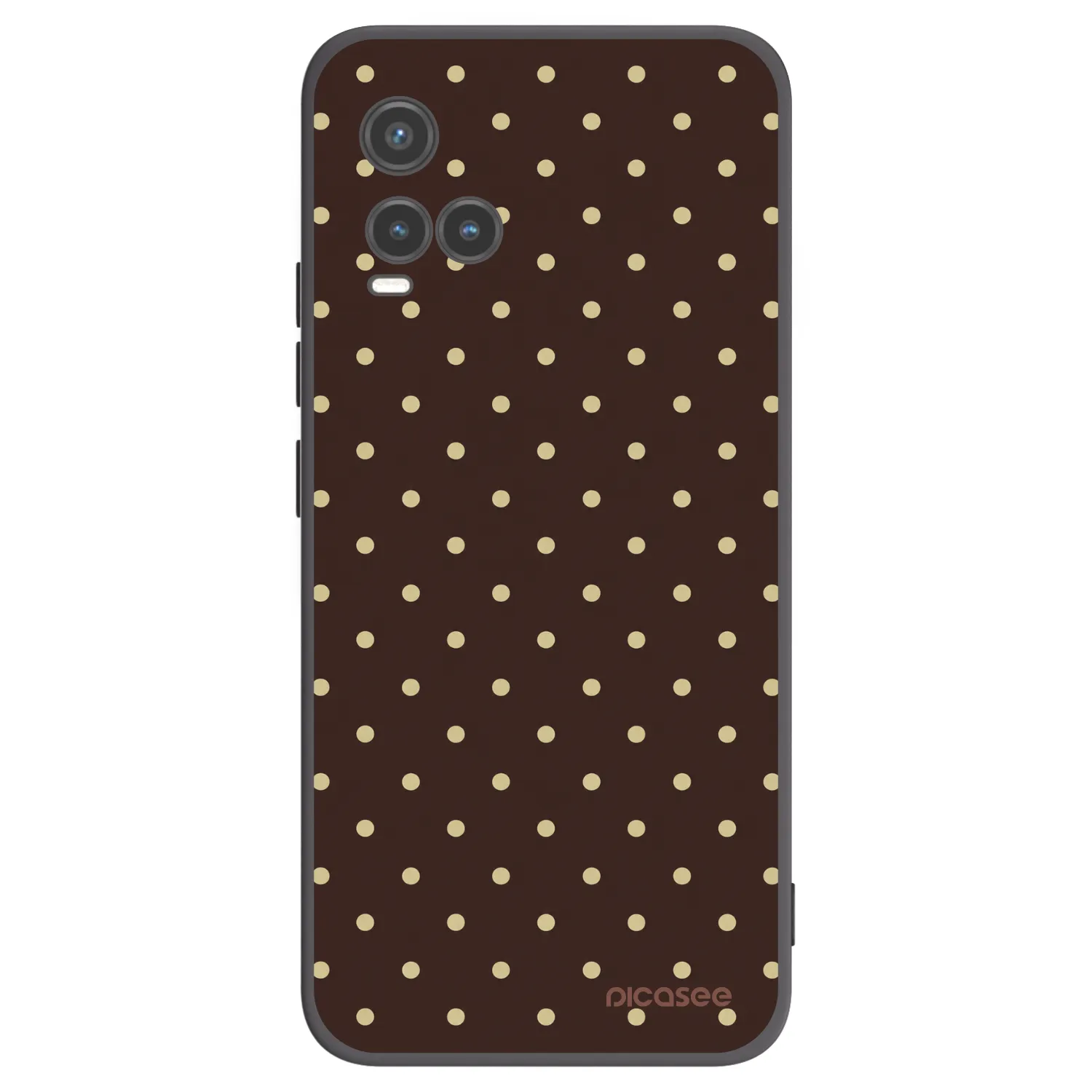 Picasee silikonový černý obal pro Vivo Y33s - Vanilla Dots & Chocolate