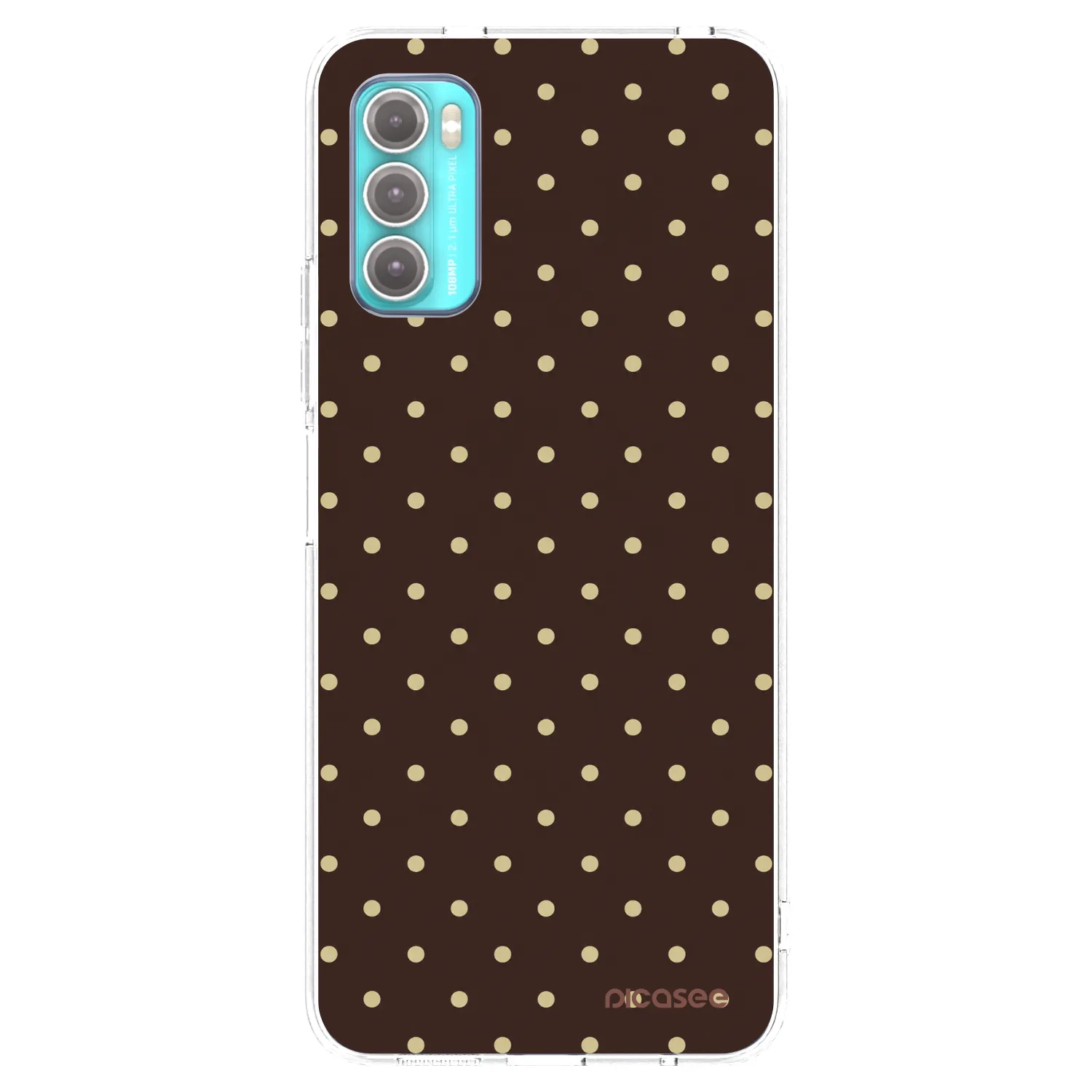 Picasee silikonový průhledný obal pro Motorola Moto G60 - Vanilla Dots & Chocolate