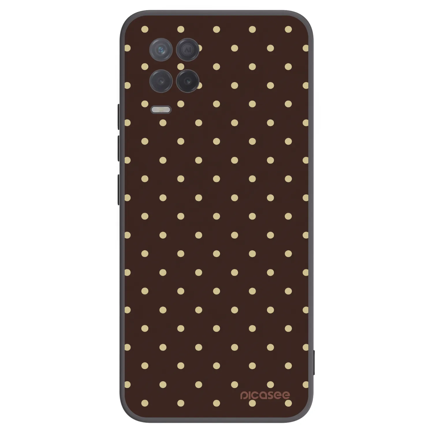 Picasee silikonový černý obal pro Realme 8 5G - Vanilla Dots & Chocolate