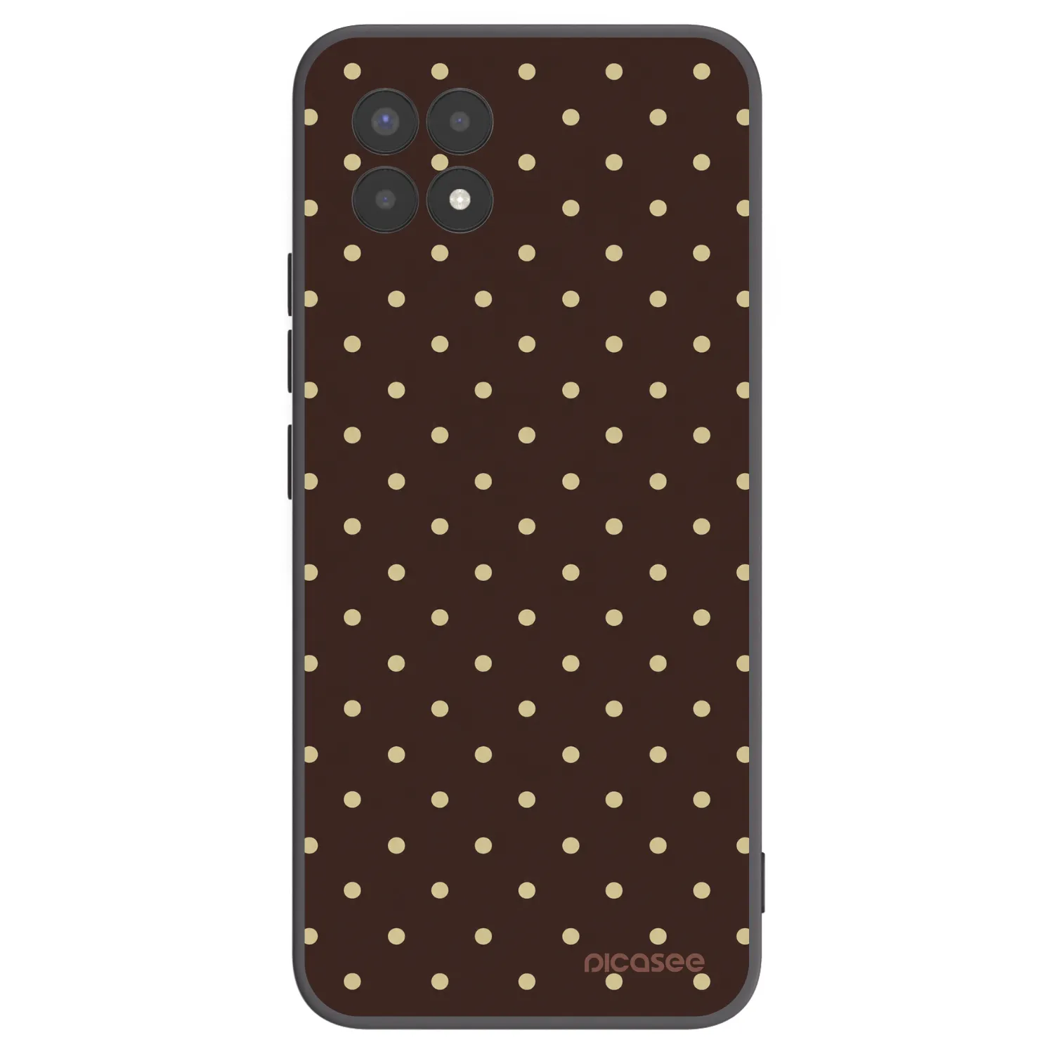 Picasee silikonový černý obal pro Realme 8i - Vanilla Dots & Chocolate