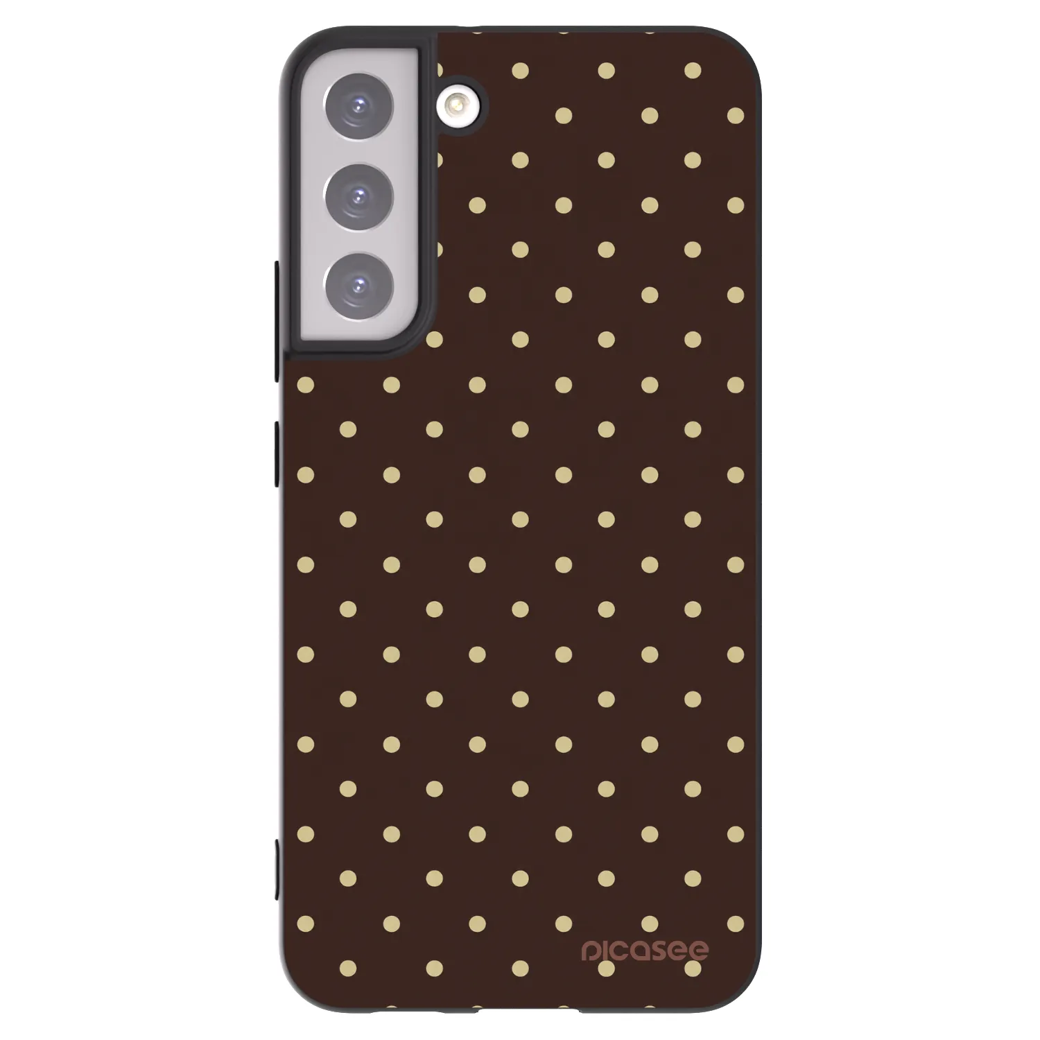 Picasee silikonový černý obal pro Samsung Galaxy S22+ 5G - Vanilla Dots & Chocolate